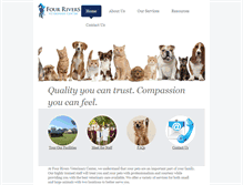 Tablet Screenshot of fourriversvet.com